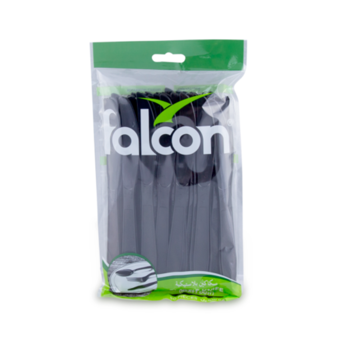 صورة سكين بلاستيكي أسود (50 قطعة)