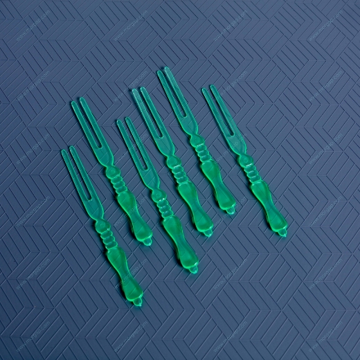 صورة شوكة بلاستيكية شفافة صغيرة ٢٠٠ حبة