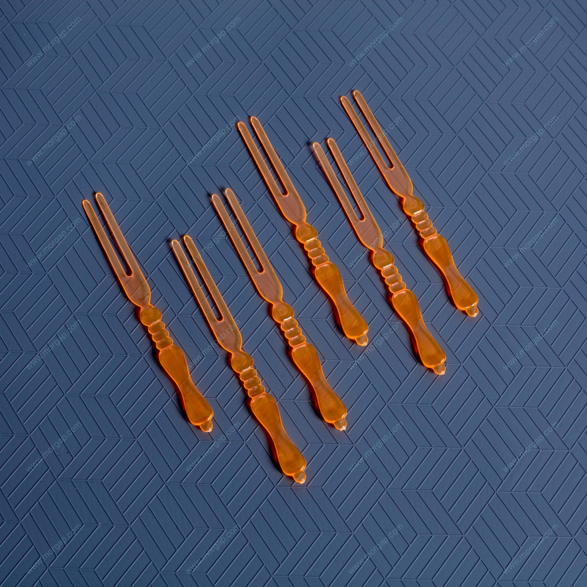 صورة شوكة بلاستيكية شفافة صغيرة ٢٠٠ حبة