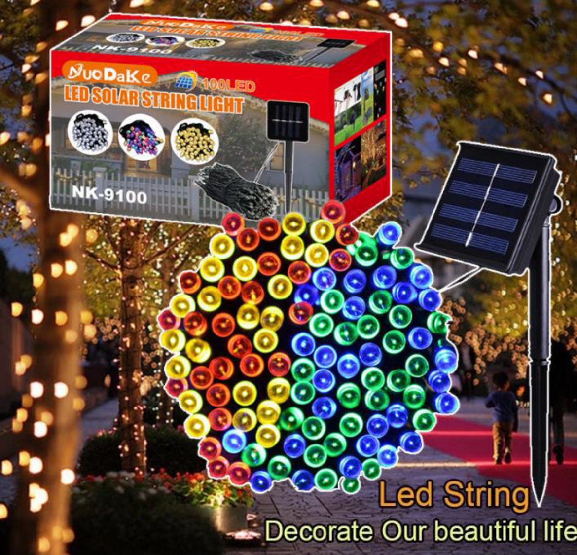 صورة 100 اضاءة تعمل بالطاقة الشمسية