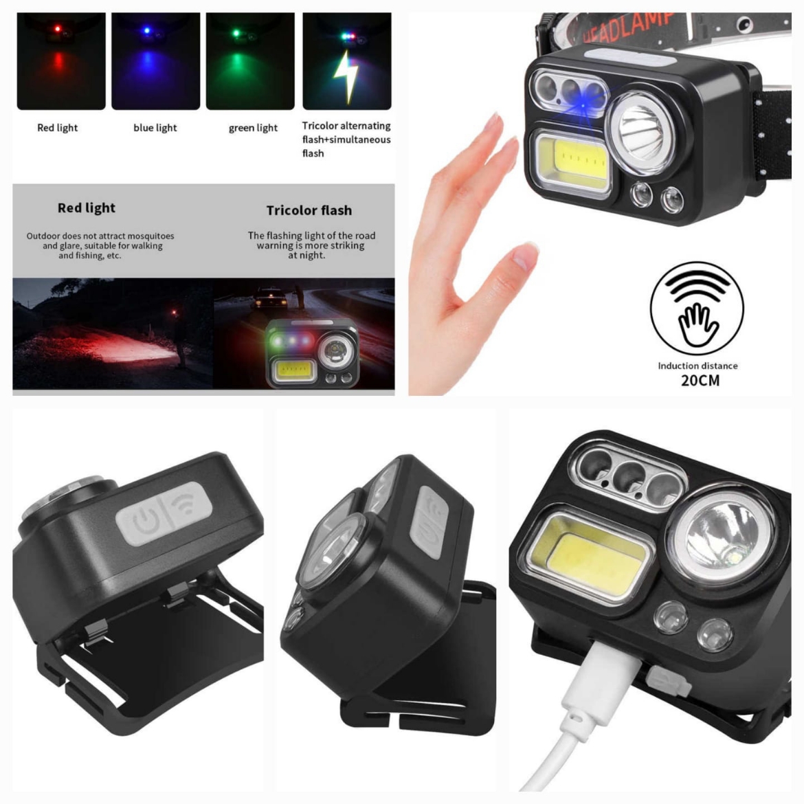 صورة مصباح أمامي قابل لإعادة الشحن