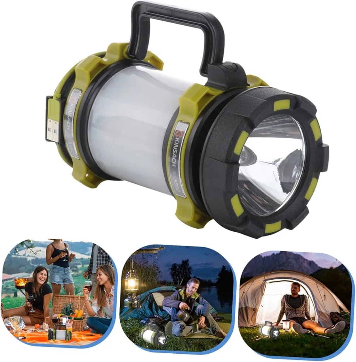 صورة مصباح يدوي تيكتيكي قابل لااعادة الشحن