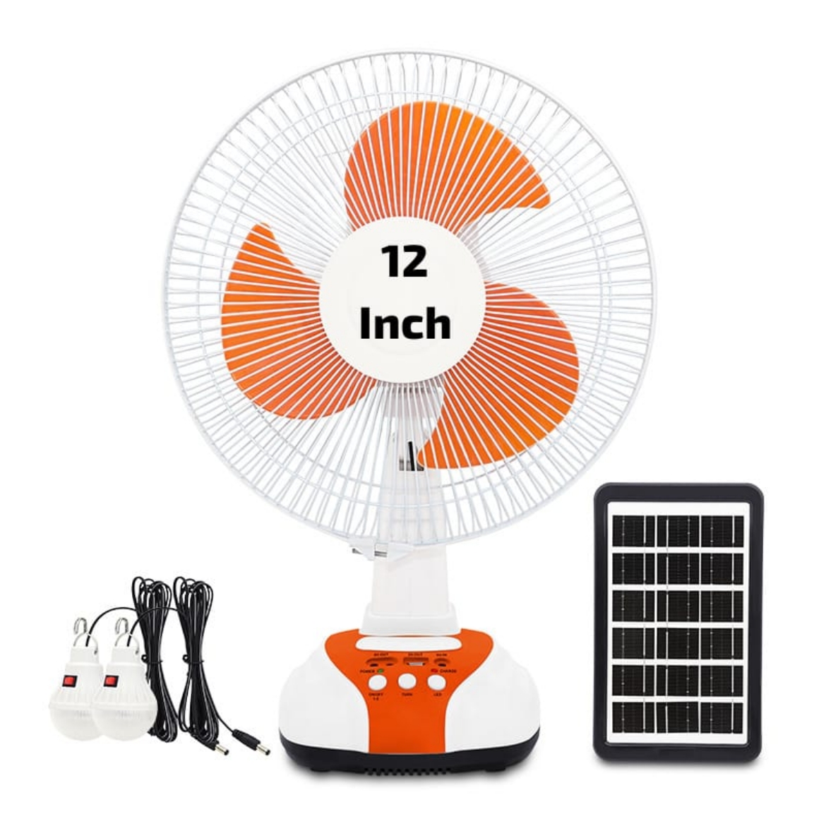 صورة مروحة تعمل بالطاقة الشمسية مع إمكانية الشحن